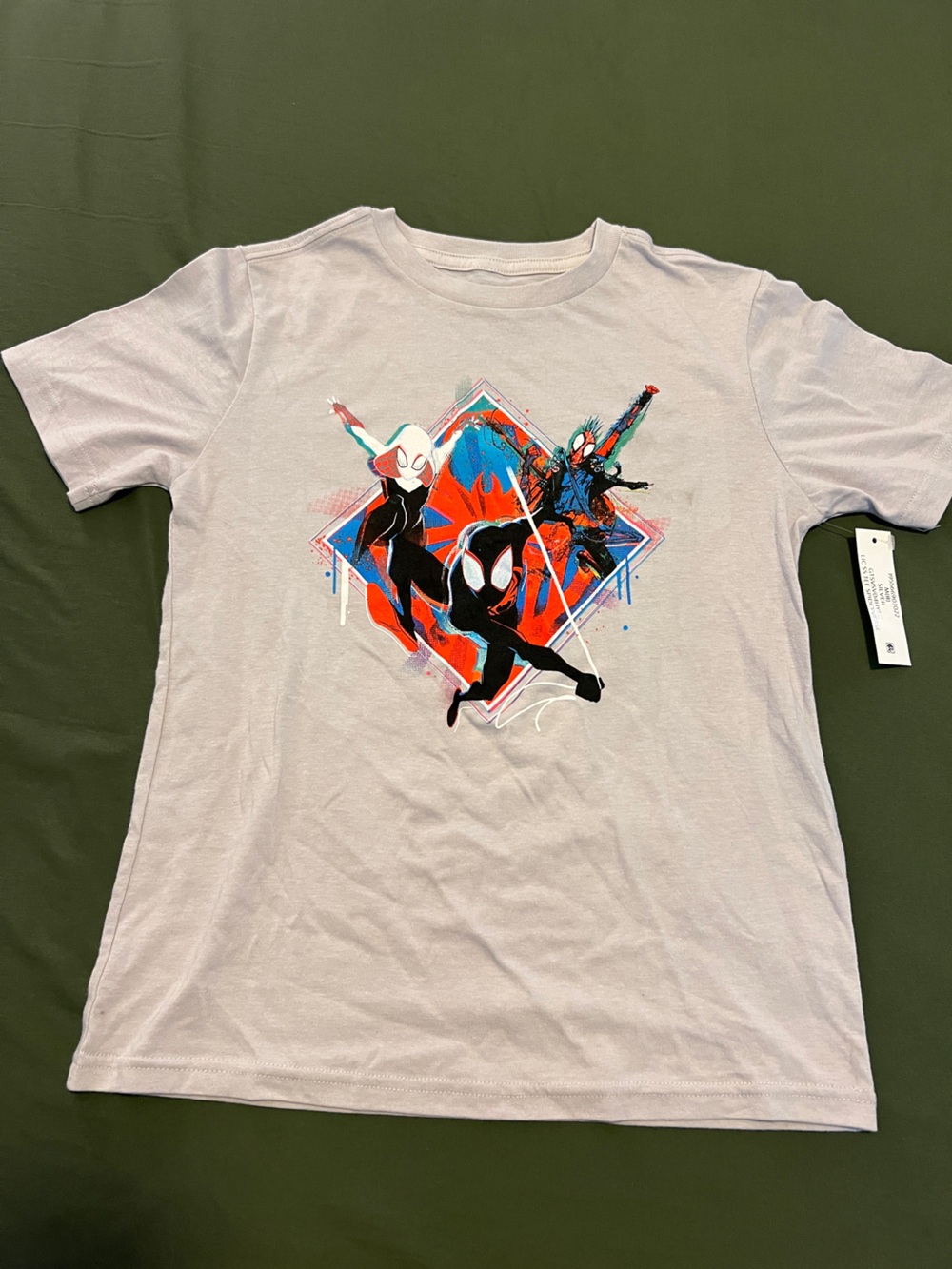 Marvel Light Gray Short Sleeve Tee Boy’s Size M 8